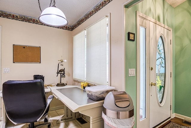 5 Lanza Ct, Hot Springs Village, AR 71909 - home office featuring a textured ceiling