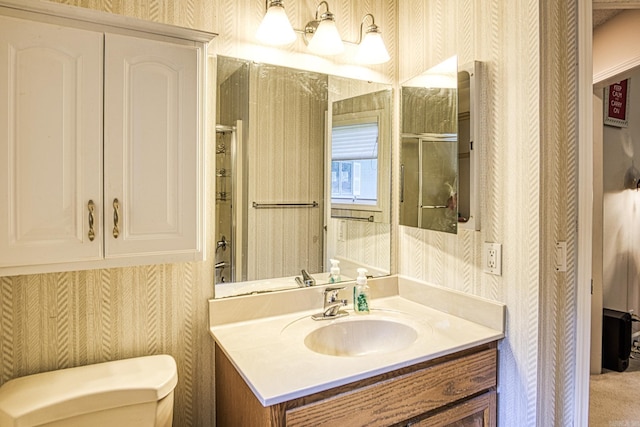 5 Lanza Ct, Hot Springs Village, AR 71909 - bathroom with wallpapered walls and vanity