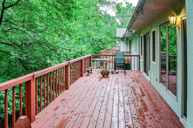 5 Lanza Ct, Hot Springs Village, AR 71909 - view of wooden deck