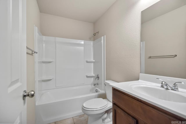9701 Zuber, Alexander, AR 72002 - full bathroom featuring vanity, tub / shower combination, tile patterned floors, and a textured wall
