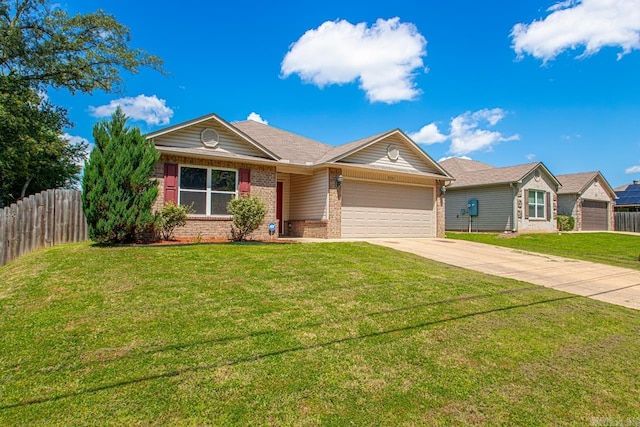 9701 Zuber, Alexander, AR 72002 - ranch-style home with brick siding, an attached garage, and driveway