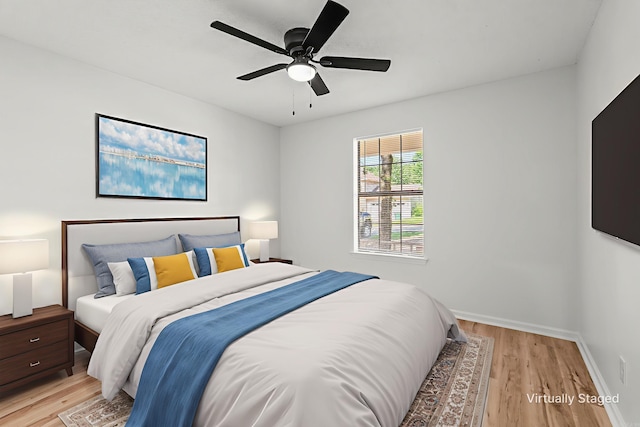 120 Whitewood Dr, Sherwood, AR 72120 - bedroom featuring light wood-style floors and a ceiling fan