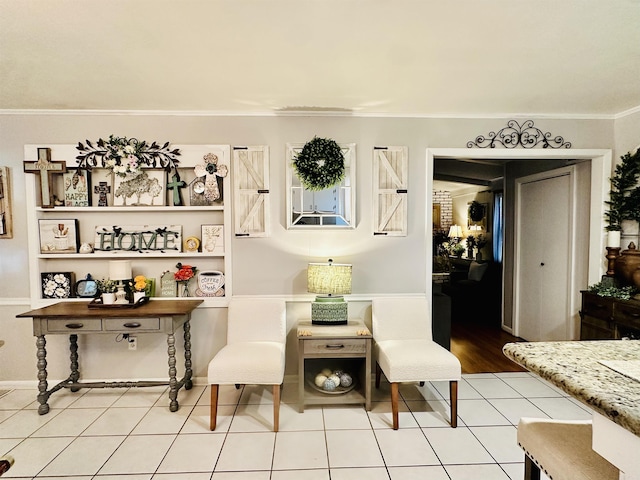 1912 W Arch Ave, Searcy, AR 72143 - dining area featuring ornamental molding and light tile patterned floors
