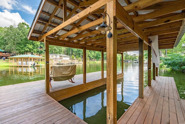 529 Charlie Stover, Royal, AR 71968 - dock area featuring a water view and boat lift