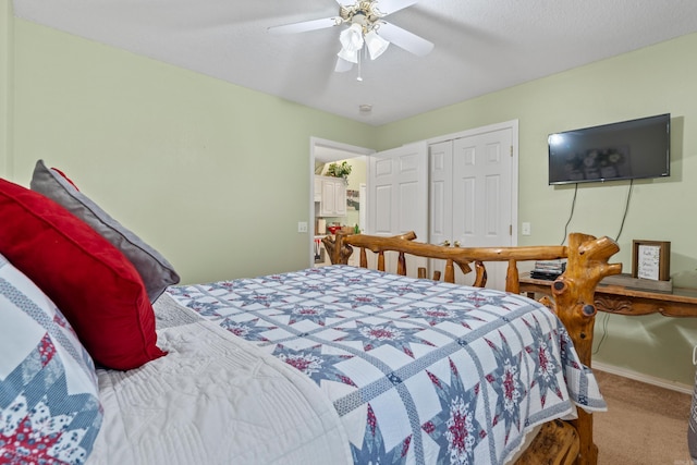 529 Charlie Stover, Royal, AR 71968 - bedroom with carpet flooring, ceiling fan, and a closet