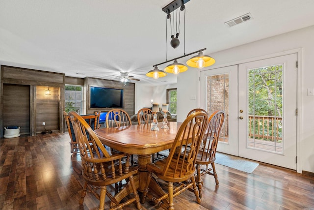 529 Charlie Stover, Royal, AR 71968 - dining room featuring wood finished floors, healthy amount of natural light, and french doors