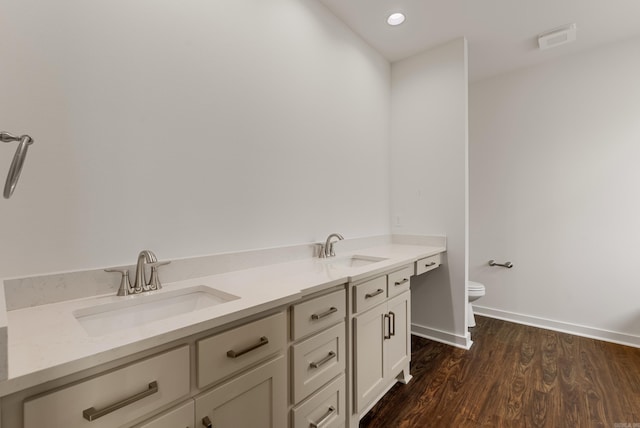 85 Lewis Loop, Greenbrier, AR 72058 - full bathroom featuring double vanity, wood finished floors, and recessed lighting