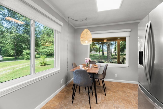 7616 Samples Rd, Benton, AR 72019 - dining space with crown molding and baseboards