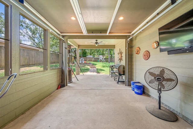 109 Spencer Chase Ct, Hot Springs, AR 71913 - fenced backyard with a patio area and a ceiling fan