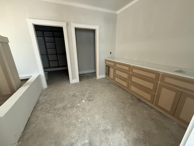 6960 Christine Ln, Benton, AR 72019 - bathroom featuring ornamental molding and concrete floors