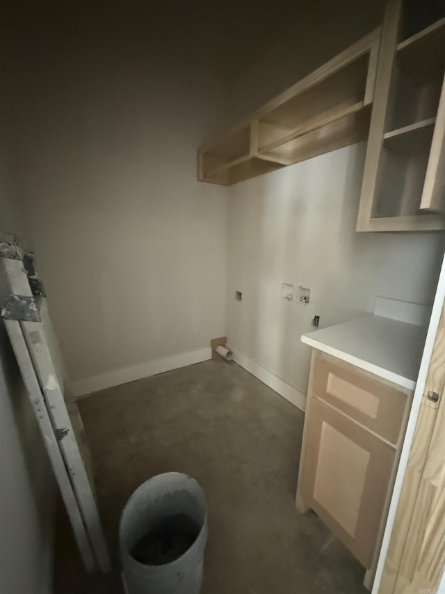 6960 Christine Ln, Benton, AR 72019 - laundry room featuring baseboards and hookup for an electric dryer
