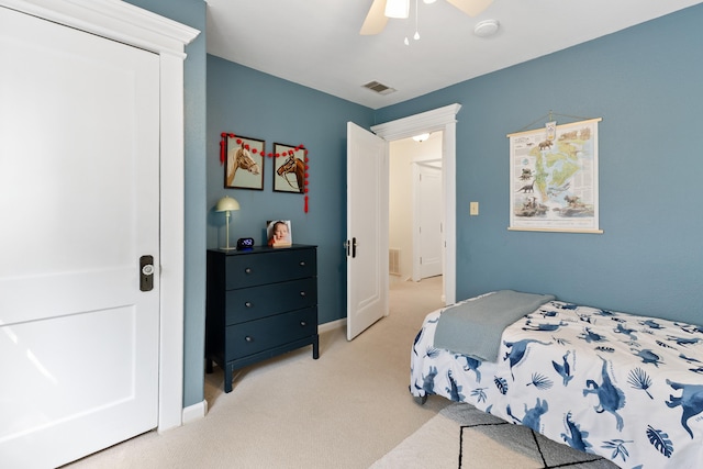 120 Crystal Ct, Little Rock, AR 72205 - bedroom with light carpet and ceiling fan