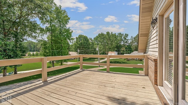 5510 Crowleys Ridge Rd, Jonesboro, AR 72404 - wooden terrace with view of wooded area