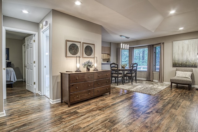 23 Emanuel Dr, Hot Springs Village, AR 71909 - foyer entrance with dark wood finished floors and recessed lighting