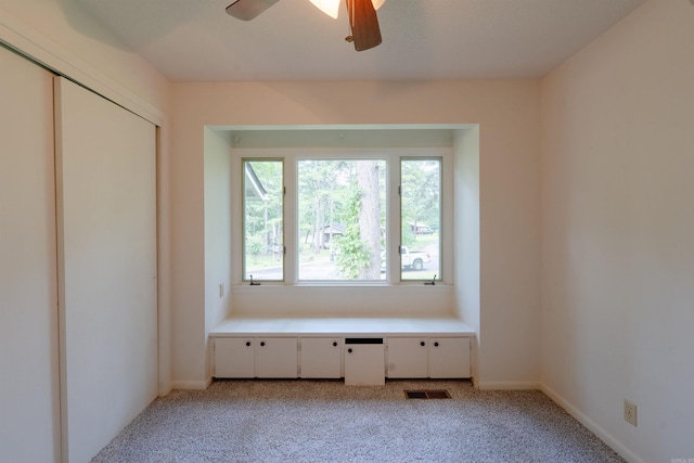 2128 Yamania Way, Heber Springs, AR 72543 - unfurnished bedroom with light colored carpet, a closet, and ceiling fan