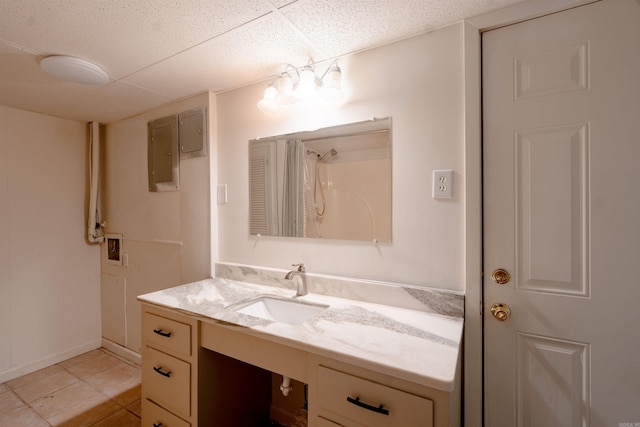 2128 Yamania Way, Heber Springs, AR 72543 - full bathroom with vanity, tile patterned flooring, and curtained shower