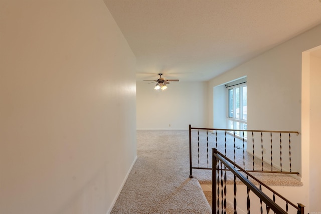 2128 Yamania Way, Heber Springs, AR 72543 - hall featuring an upstairs landing and light carpet