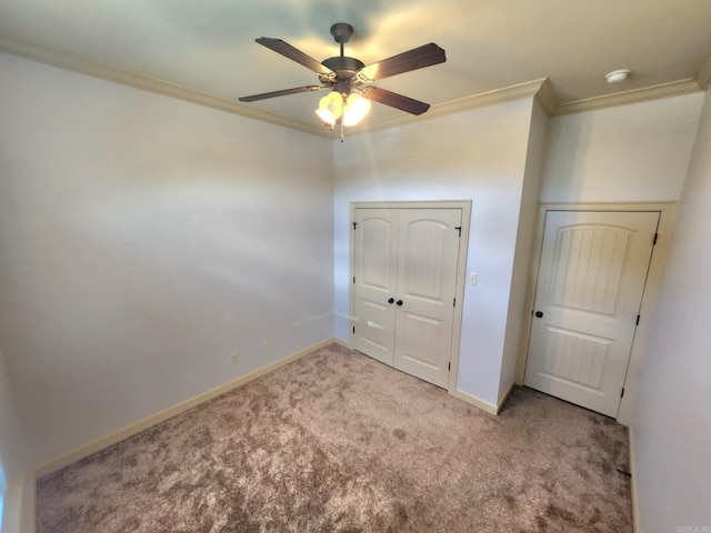 140 Bentley Cir, Little Rock, AR 72210 - unfurnished bedroom with crown molding, carpet, and ceiling fan
