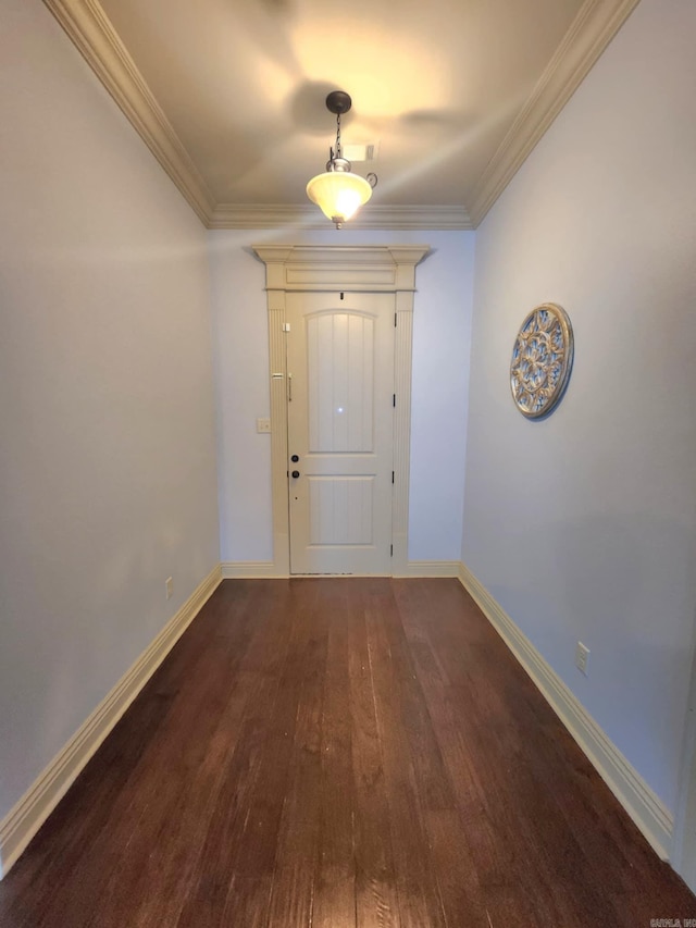 140 Bentley Cir, Little Rock, AR 72210 - doorway with wood finished floors and crown molding