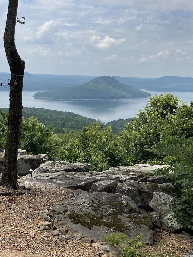 242 Lakeview Dr, Fairfield Bay, AR 72088 - view of mountain backdrop featuring a nearby body of water