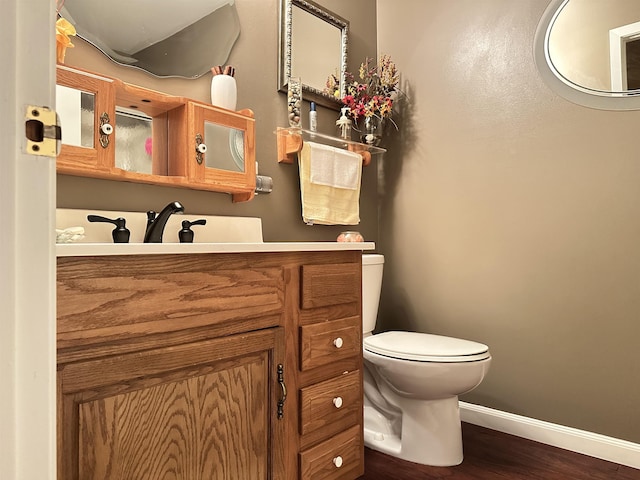 67 Powhatan Dr, Cherokee Village, AR 72529 - half bathroom with wood finished floors and vanity