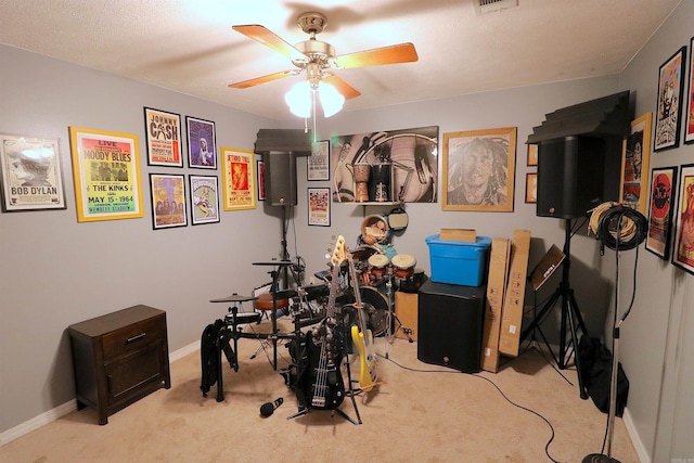 34 Ridge Rd, Cabot, AR 72023 - playroom featuring carpet floors and a ceiling fan
