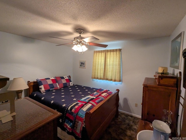 100 Osage, Edgemont, AR 72044 - bedroom with a textured ceiling and ceiling fan