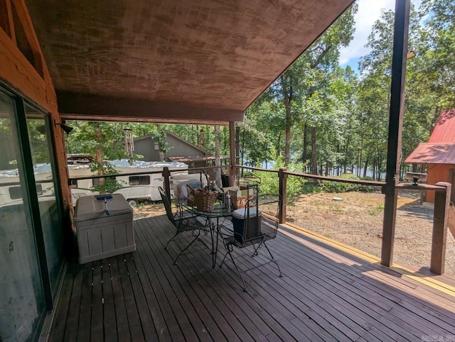 100 Osage, Edgemont, AR 72044 - wooden terrace featuring a grill