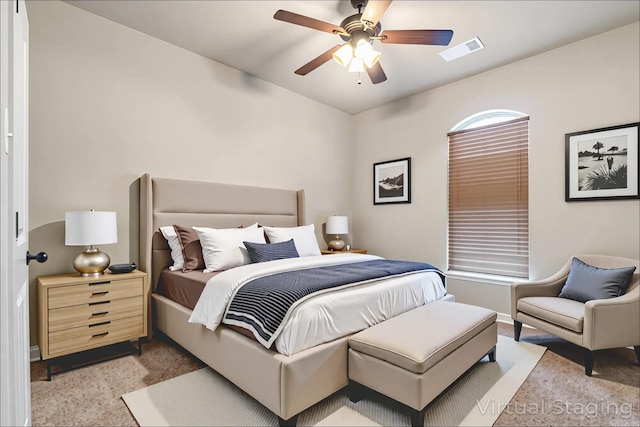 18720 Lochridge Dr, Little Rock, AR 72210 - bedroom with light colored carpet and ceiling fan