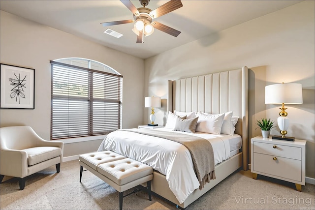 18720 Lochridge Dr, Little Rock, AR 72210 - bedroom featuring light colored carpet and a ceiling fan