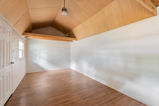 1495 Manor St, Conway, AR 72034 - spare room featuring wood ceiling, vaulted ceiling, and wood finished floors