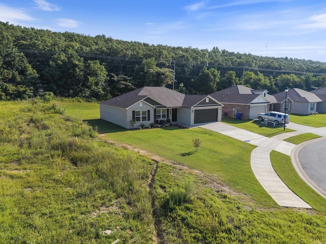 1040 Gallery Dr, Conway, AR 72032 - aerial view of property and surrounding area featuring a forest