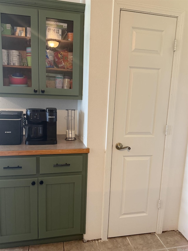 497 Ben Rd, Drasco, AR 72530 - bar area with light tile patterned floors