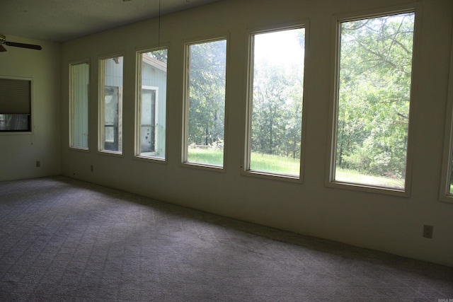 196 Stone Mountain Rd, Vilonia, AR 72032 - carpeted empty room featuring healthy amount of natural light and ceiling fan