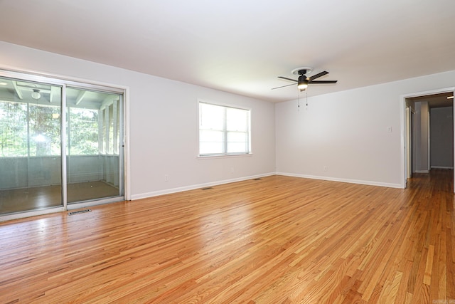 1913 Topf Rd, North Little Rock, AR 72116 - unfurnished room with ceiling fan and light wood-style flooring