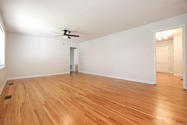 1913 Topf Rd, North Little Rock, AR 72116 - spare room with light wood-style floors and ceiling fan