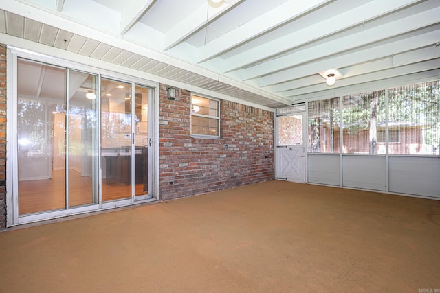 1913 Topf Rd, North Little Rock, AR 72116 - unfurnished sunroom with beam ceiling