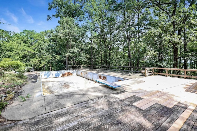 278 Trap Mountain Rd, Hot Springs, AR 71913 - view of swimming pool featuring a wooden deck, a swimming pool, and a patio area