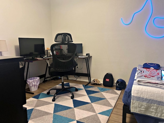 3 Timber Ridge Cir, Arkadelphia, AR 71923 - bedroom with a desk and wood finished floors