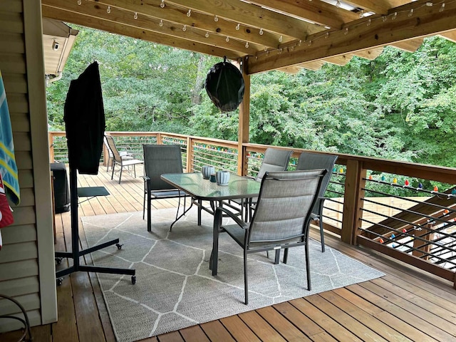 3 Timber Ridge Cir, Arkadelphia, AR 71923 - wooden terrace with outdoor dining space