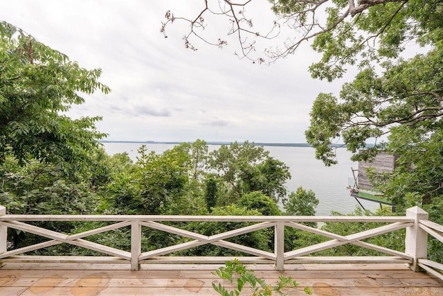 1032 Nunis Dr, Heber Springs, AR 72543 - deck featuring a water view