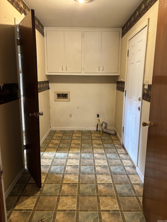 513 Joyce, Searcy, AR 72143 - laundry area featuring cabinet space, washer hookup, and electric dryer hookup