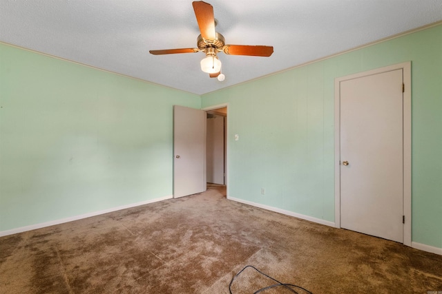 7025 Windsong, North Little Rock, AR 72113 - unfurnished bedroom with carpet, ornamental molding, and a ceiling fan