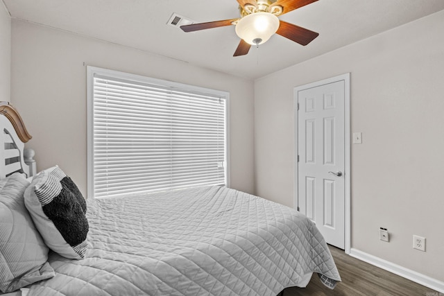 19 Mustang, Cabot, AR 72023 - bedroom featuring wood finished floors and a ceiling fan