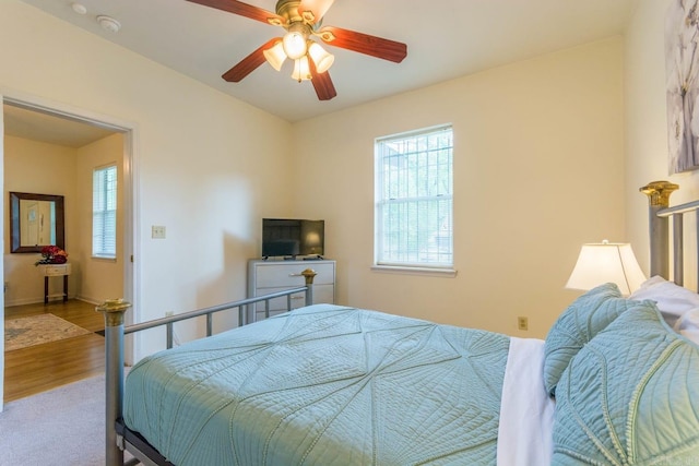 4624 W 29th St, Little Rock, AR 72204 - bedroom featuring wood finished floors and ceiling fan