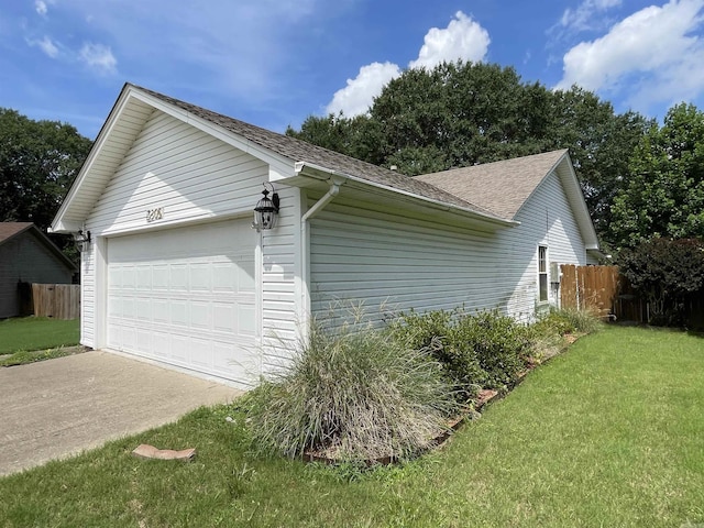 3806 Winterbrook Dr, Benton, AR 72015 - view of property exterior with concrete driveway, a shingled roof, and a garage