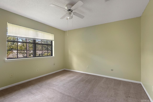 12605 Janelle Ct, Little Rock, AR 72205 - unfurnished room with ceiling fan, carpet floors, and a textured ceiling