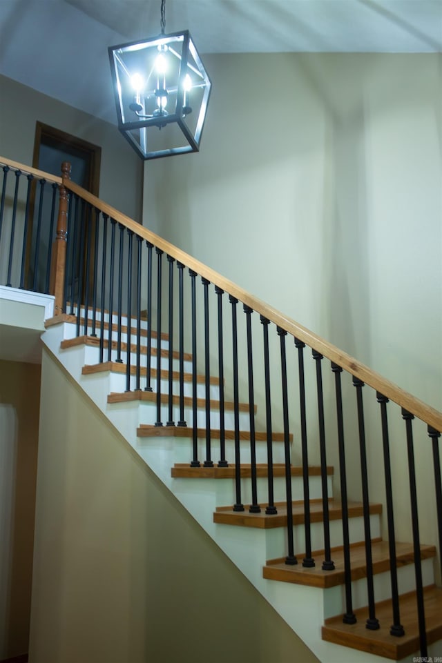 85 Linder Rd, Greenbrier, AR 72058 - stairs with a chandelier