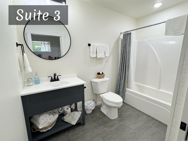 263 Jimmy Driftwood Pkwy, Mountain View, AR 72560 - full bathroom with vanity and shower / bathtub combination with curtain