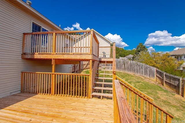 2002 Reagan Cv, Alexander, AR 72002 - wooden deck featuring a fenced backyard and stairway